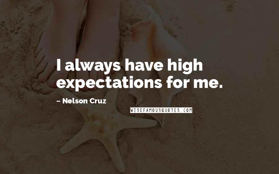 Nelson Cruz Quotes: I always have high expectations for me.