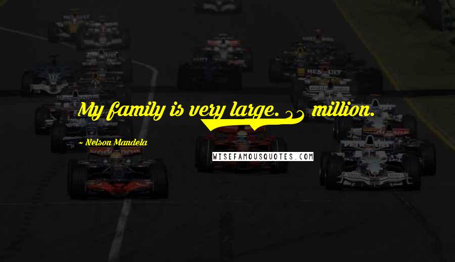 Nelson Mandela Quotes: My family is very large. 42 million.