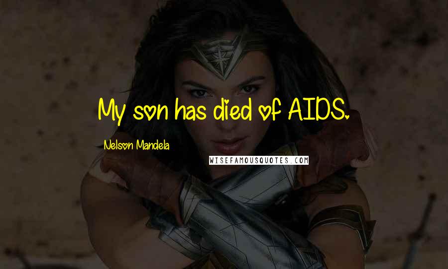 Nelson Mandela Quotes: My son has died of AIDS.