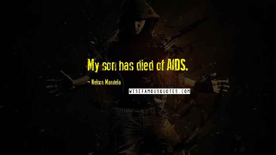 Nelson Mandela Quotes: My son has died of AIDS.