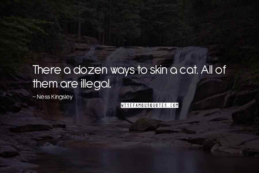 Ness Kingsley Quotes: There a dozen ways to skin a cat. All of them are illegal.