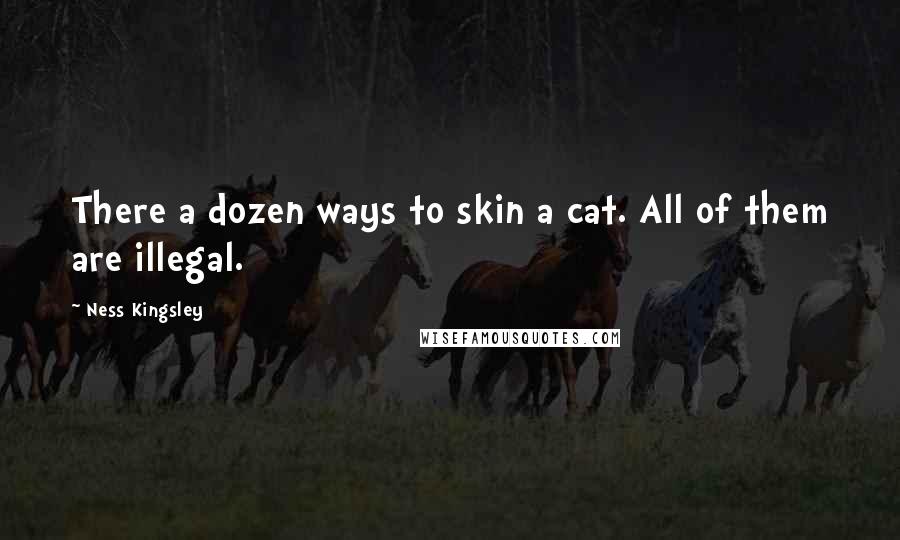 Ness Kingsley Quotes: There a dozen ways to skin a cat. All of them are illegal.