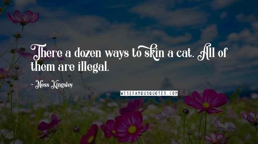 Ness Kingsley Quotes: There a dozen ways to skin a cat. All of them are illegal.