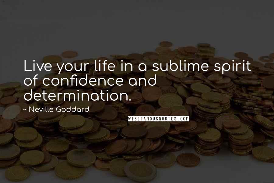 Neville Goddard Quotes: Live your life in a sublime spirit of confidence and determination.