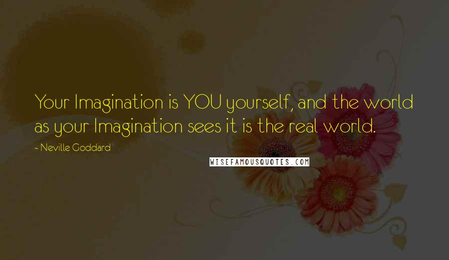 Neville Goddard Quotes: Your Imagination is YOU yourself, and the world as your Imagination sees it is the real world.