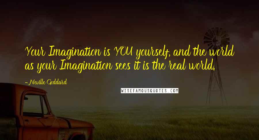 Neville Goddard Quotes: Your Imagination is YOU yourself, and the world as your Imagination sees it is the real world.