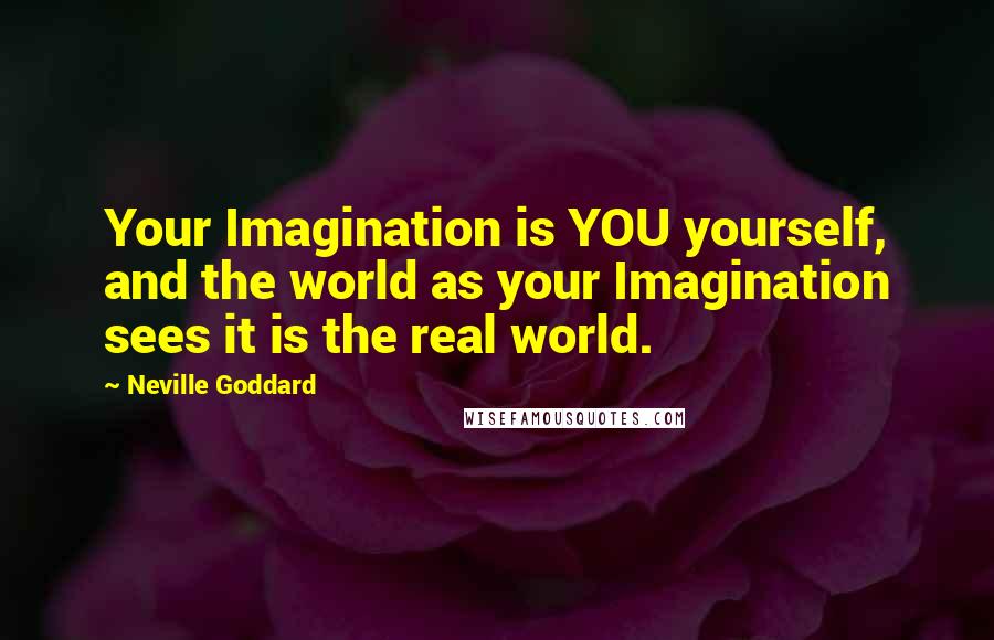 Neville Goddard Quotes: Your Imagination is YOU yourself, and the world as your Imagination sees it is the real world.