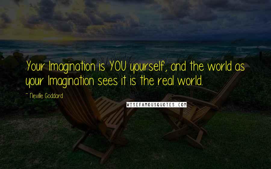 Neville Goddard Quotes: Your Imagination is YOU yourself, and the world as your Imagination sees it is the real world.