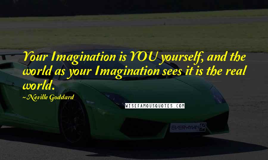 Neville Goddard Quotes: Your Imagination is YOU yourself, and the world as your Imagination sees it is the real world.