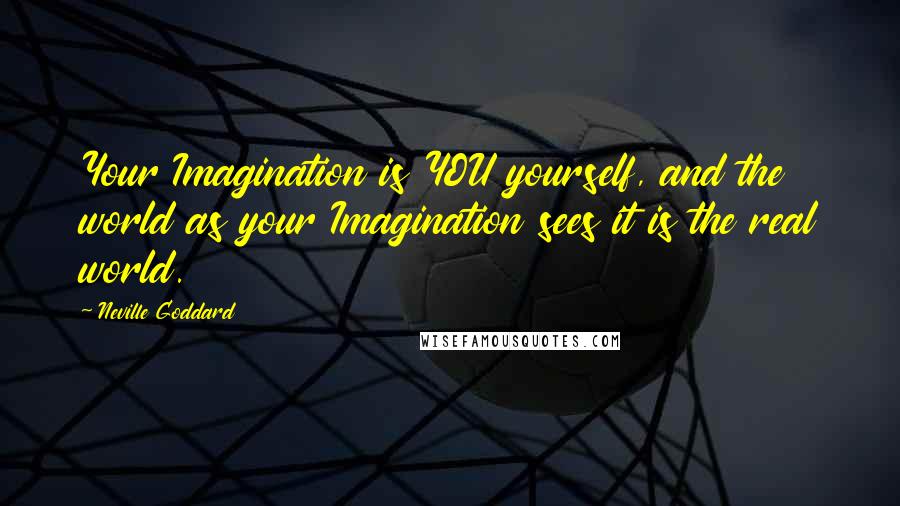 Neville Goddard Quotes: Your Imagination is YOU yourself, and the world as your Imagination sees it is the real world.