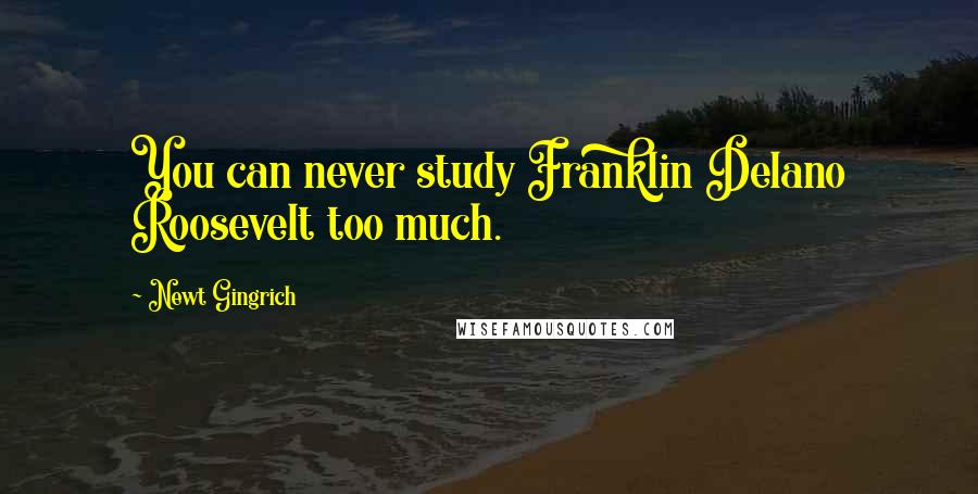 Newt Gingrich Quotes: You can never study Franklin Delano Roosevelt too much.