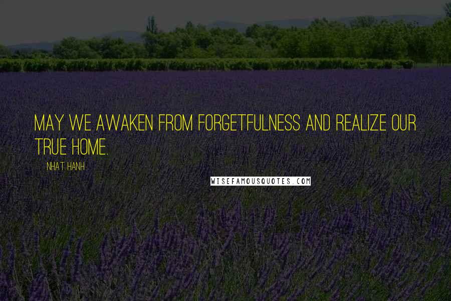 Nhat Hanh Quotes: May we awaken from forgetfulness and realize our true home.