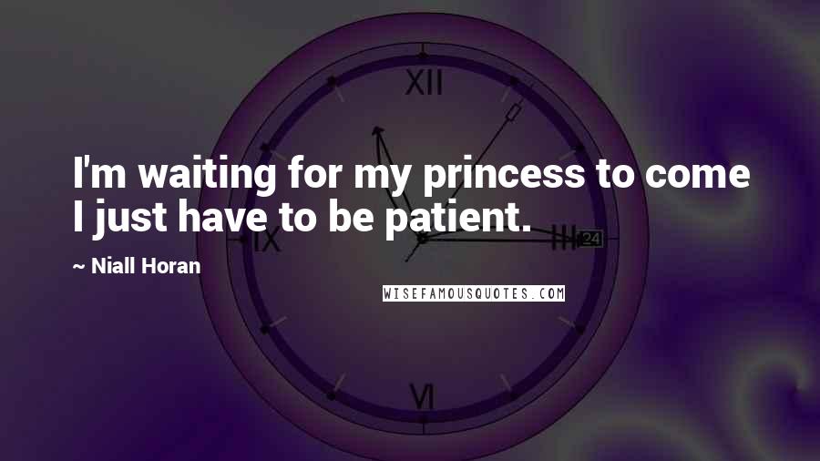 Niall Horan Quotes: I'm waiting for my princess to come I just have to be patient.