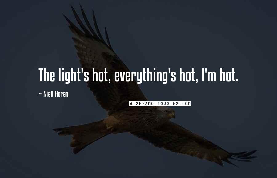 Niall Horan Quotes: The light's hot, everything's hot, I'm hot.