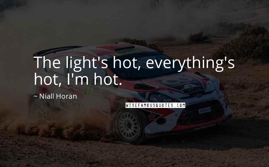 Niall Horan Quotes: The light's hot, everything's hot, I'm hot.