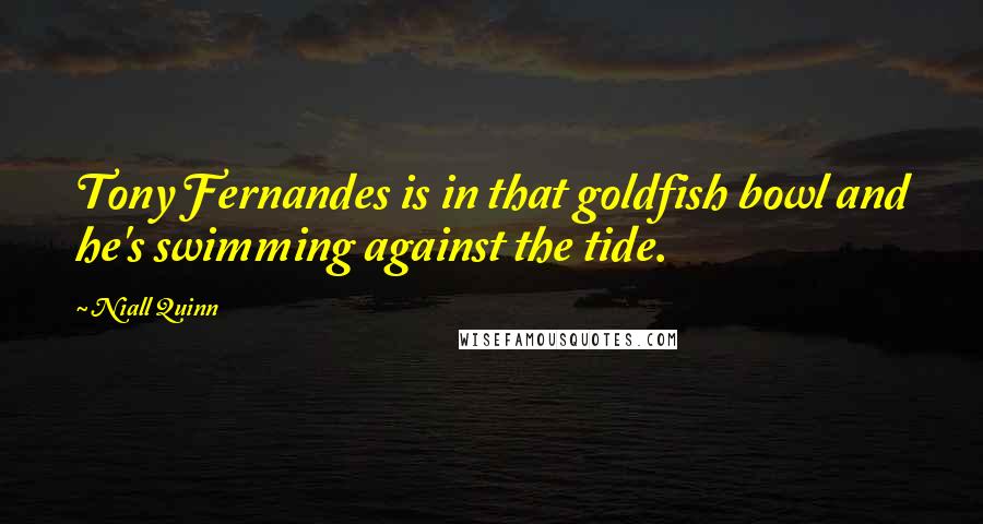 Niall Quinn Quotes: Tony Fernandes is in that goldfish bowl and he's swimming against the tide.