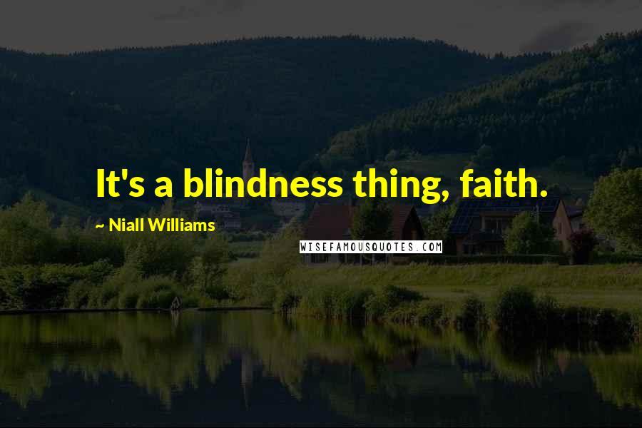 Niall Williams Quotes: It's a blindness thing, faith.