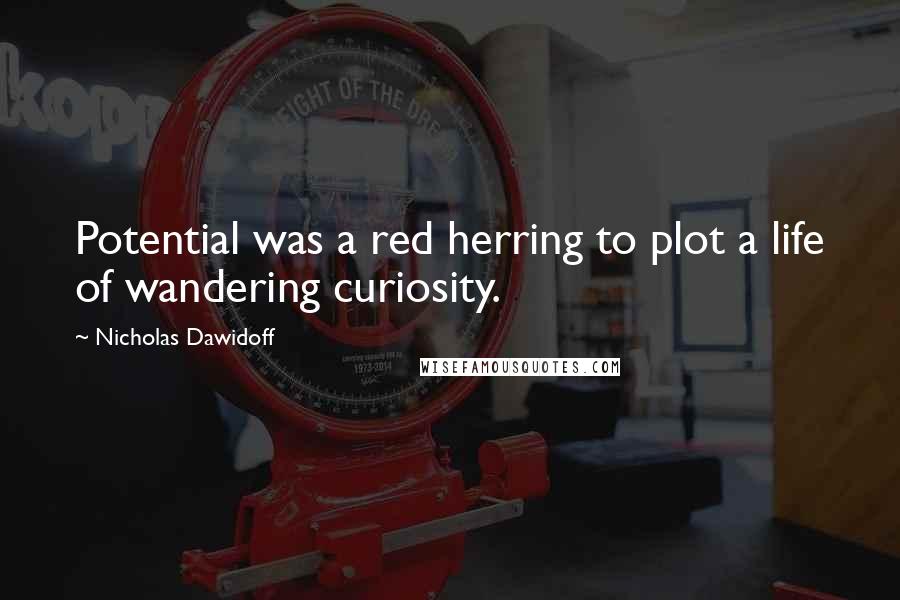 Nicholas Dawidoff Quotes: Potential was a red herring to plot a life of wandering curiosity.