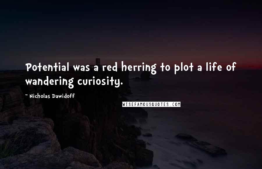 Nicholas Dawidoff Quotes: Potential was a red herring to plot a life of wandering curiosity.