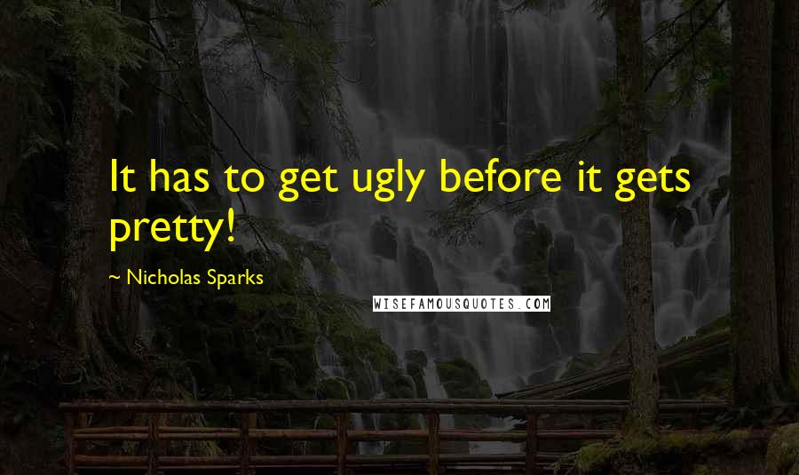Nicholas Sparks Quotes: It has to get ugly before it gets pretty!