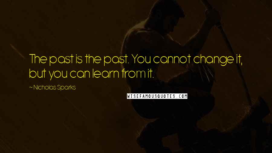 Nicholas Sparks Quotes: The past is the past. You cannot change it, but you can learn from it.