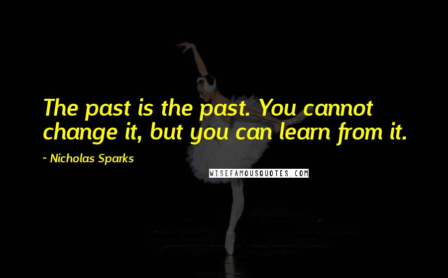 Nicholas Sparks Quotes: The past is the past. You cannot change it, but you can learn from it.