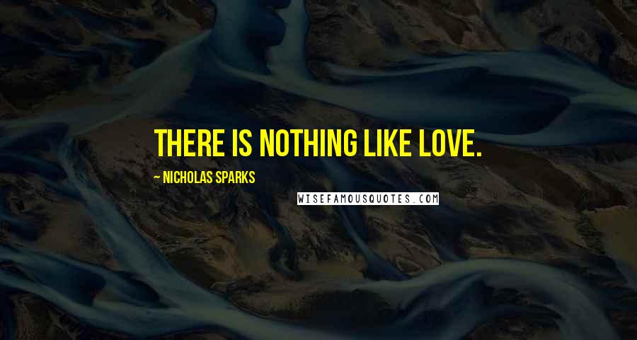 Nicholas Sparks Quotes: There is nothing like love.