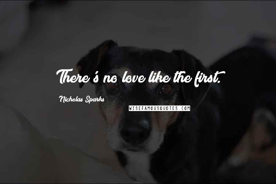 Nicholas Sparks Quotes: There's no love like the first.