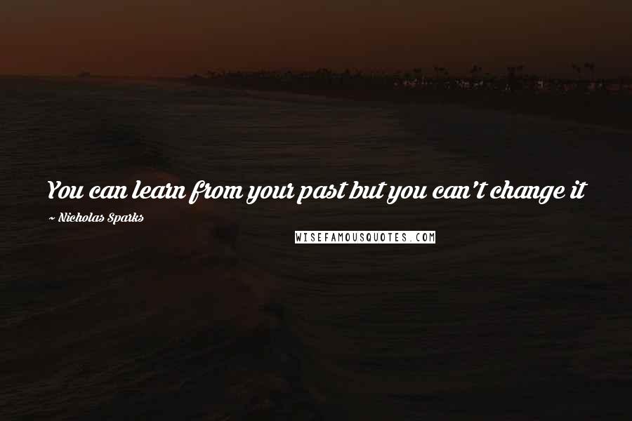 Nicholas Sparks Quotes: You can learn from your past but you can't change it