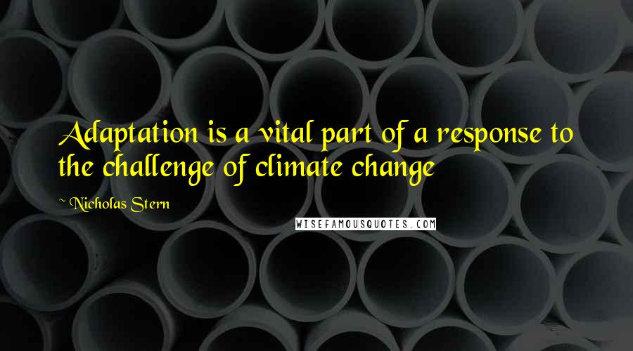 Nicholas Stern Quotes: Adaptation is a vital part of a response to the challenge of climate change