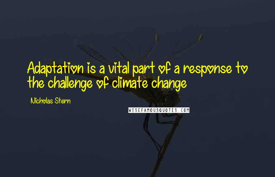 Nicholas Stern Quotes: Adaptation is a vital part of a response to the challenge of climate change