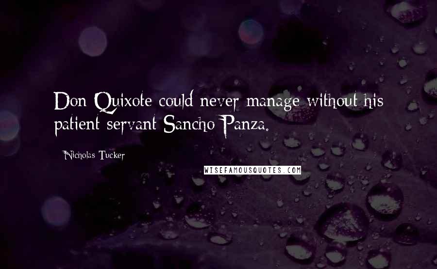 Nicholas Tucker Quotes: Don Quixote could never manage without his patient servant Sancho Panza.