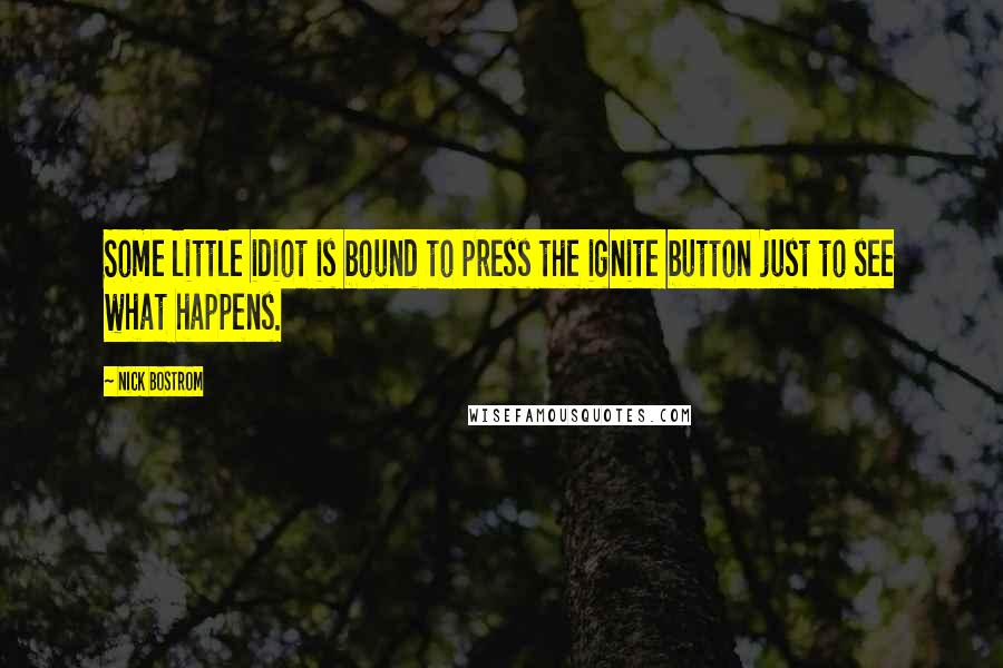 Nick Bostrom Quotes: Some little idiot is bound to press the ignite button just to see what happens.