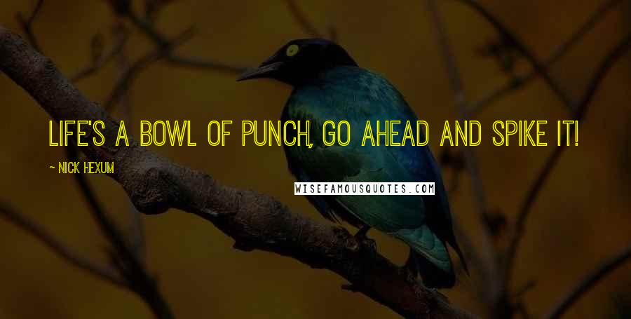 Nick Hexum Quotes: Life's a bowl of punch, go ahead and spike it!