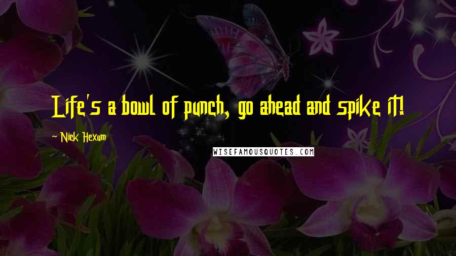 Nick Hexum Quotes: Life's a bowl of punch, go ahead and spike it!