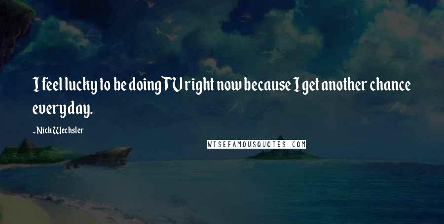 Nick Wechsler Quotes: I feel lucky to be doing TV right now because I get another chance every day.