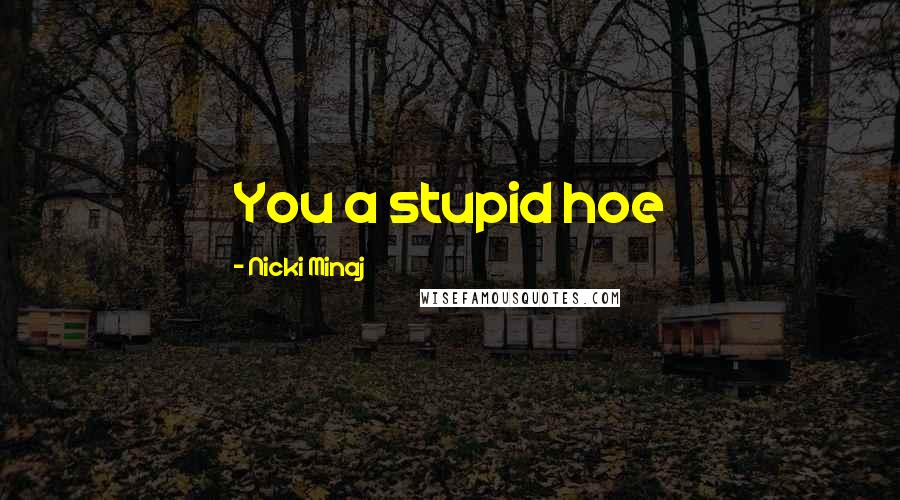 Nicki Minaj Quotes: You a stupid hoe