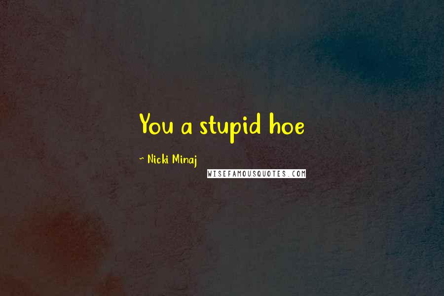 Nicki Minaj Quotes: You a stupid hoe