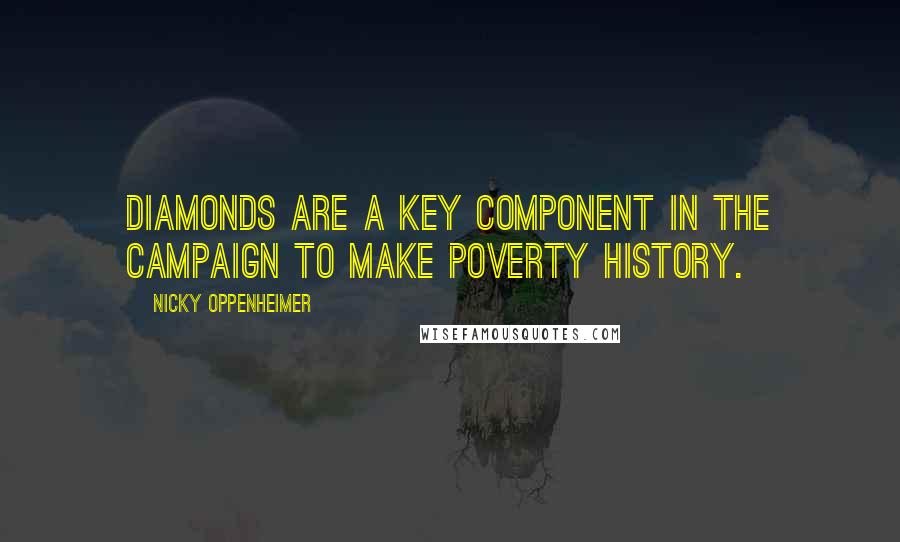 Nicky Oppenheimer Quotes: Diamonds are a key component in the campaign to make poverty history.