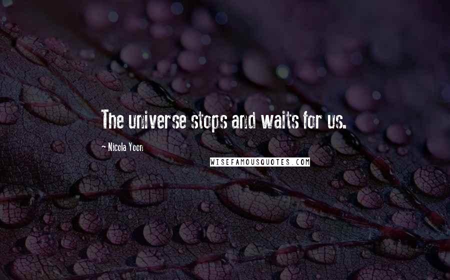 Nicola Yoon Quotes: The universe stops and waits for us.