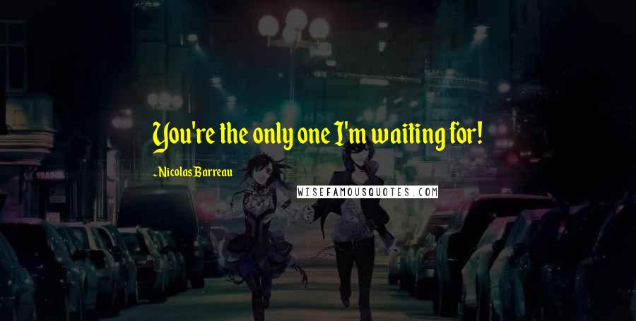 Nicolas Barreau Quotes: You're the only one I'm waiting for!