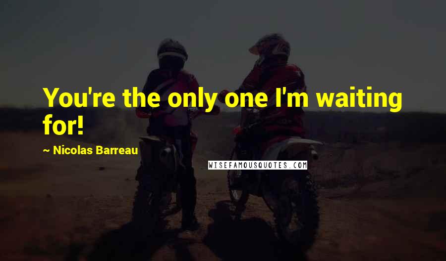 Nicolas Barreau Quotes: You're the only one I'm waiting for!