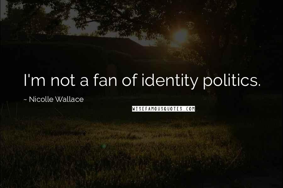 Nicolle Wallace Quotes: I'm not a fan of identity politics.
