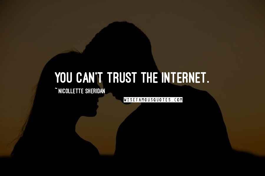 Nicollette Sheridan Quotes: You can't trust the internet.