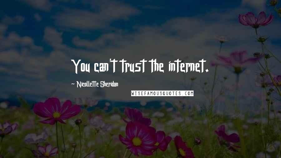 Nicollette Sheridan Quotes: You can't trust the internet.