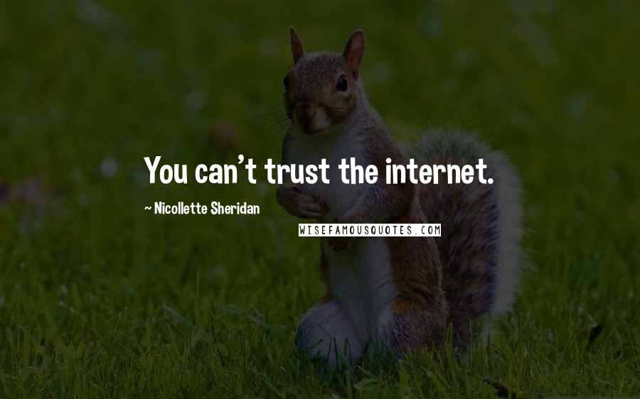 Nicollette Sheridan Quotes: You can't trust the internet.