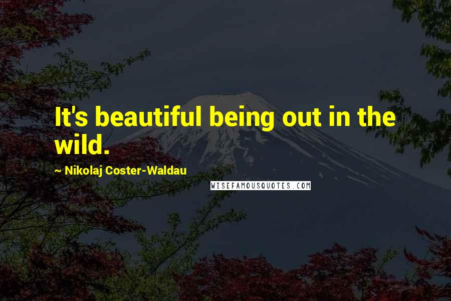 Nikolaj Coster-Waldau Quotes: It's beautiful being out in the wild.