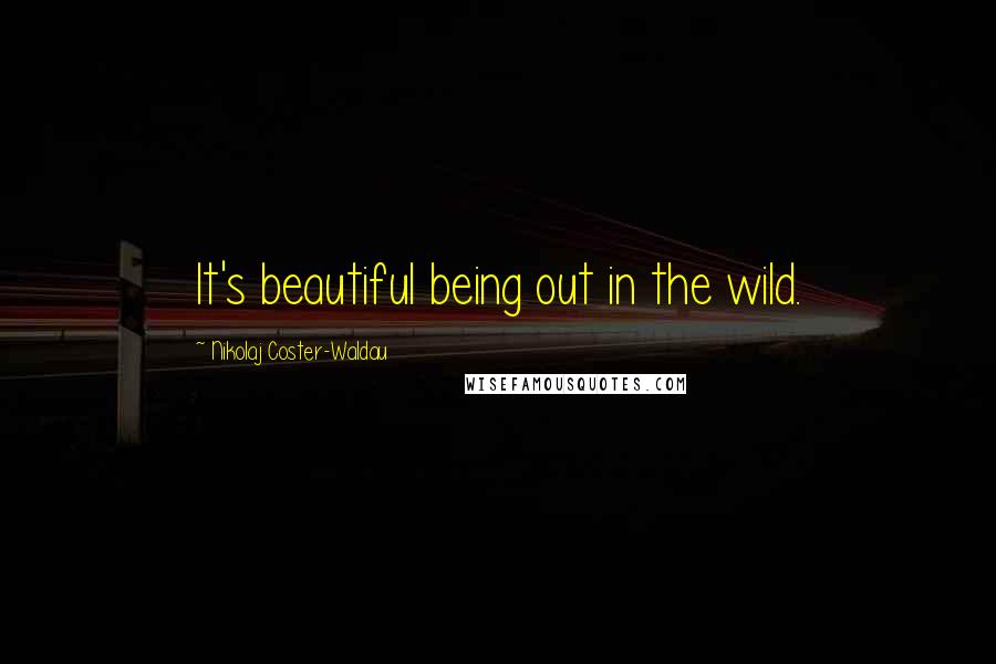 Nikolaj Coster-Waldau Quotes: It's beautiful being out in the wild.