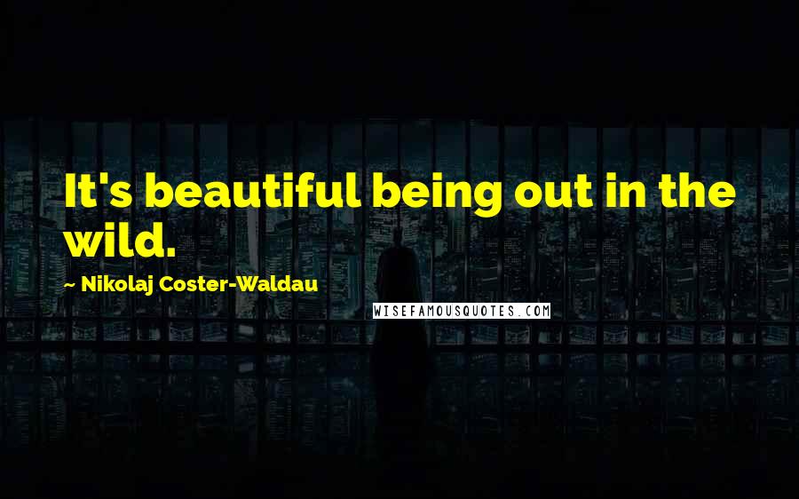 Nikolaj Coster-Waldau Quotes: It's beautiful being out in the wild.