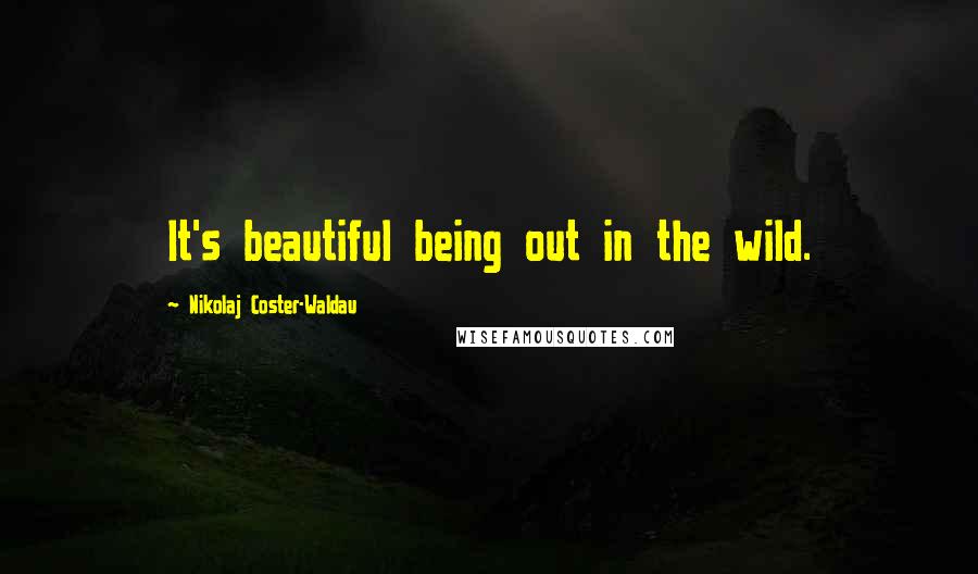 Nikolaj Coster-Waldau Quotes: It's beautiful being out in the wild.